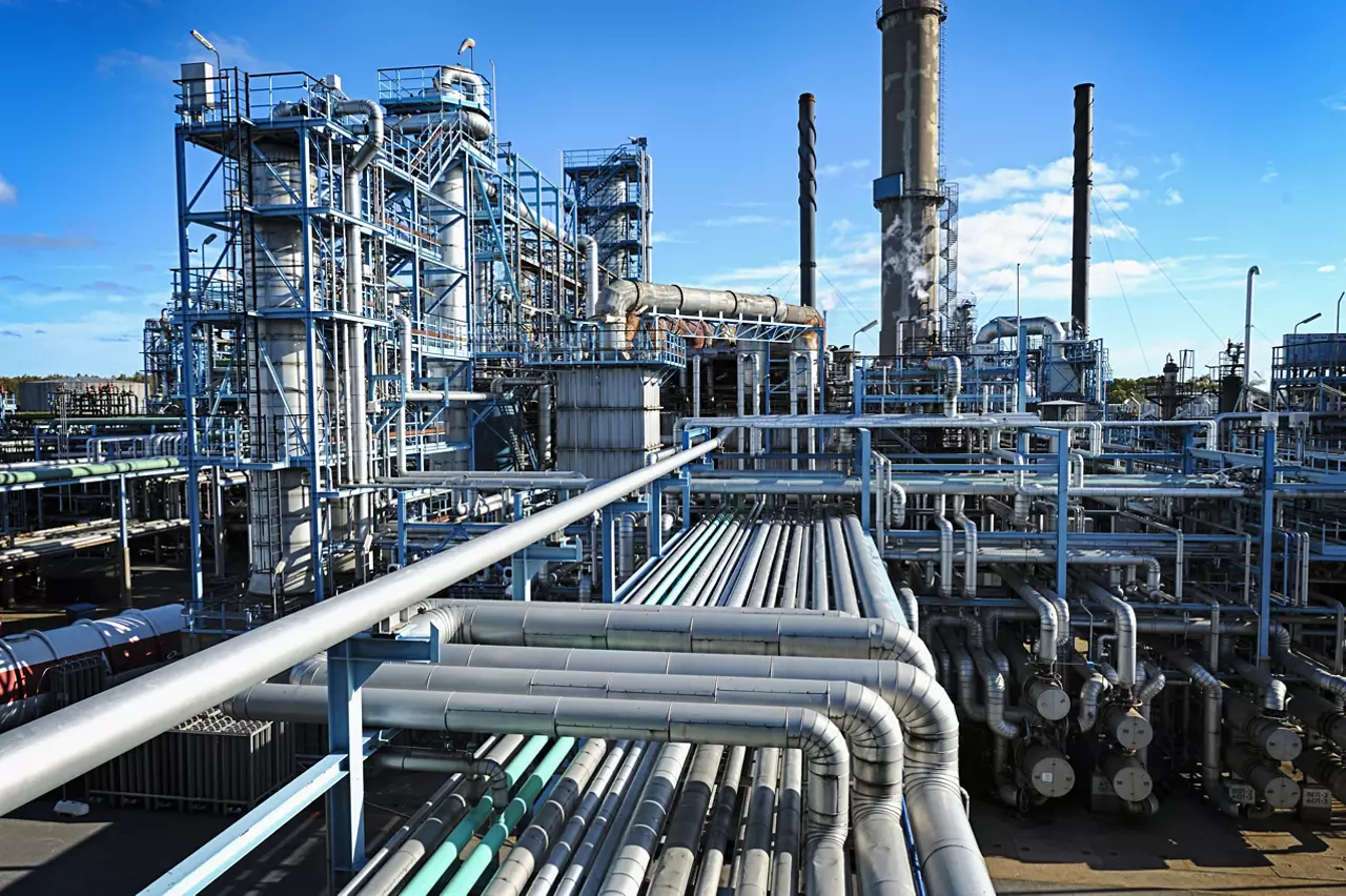 石油和天然气安装的整体视图