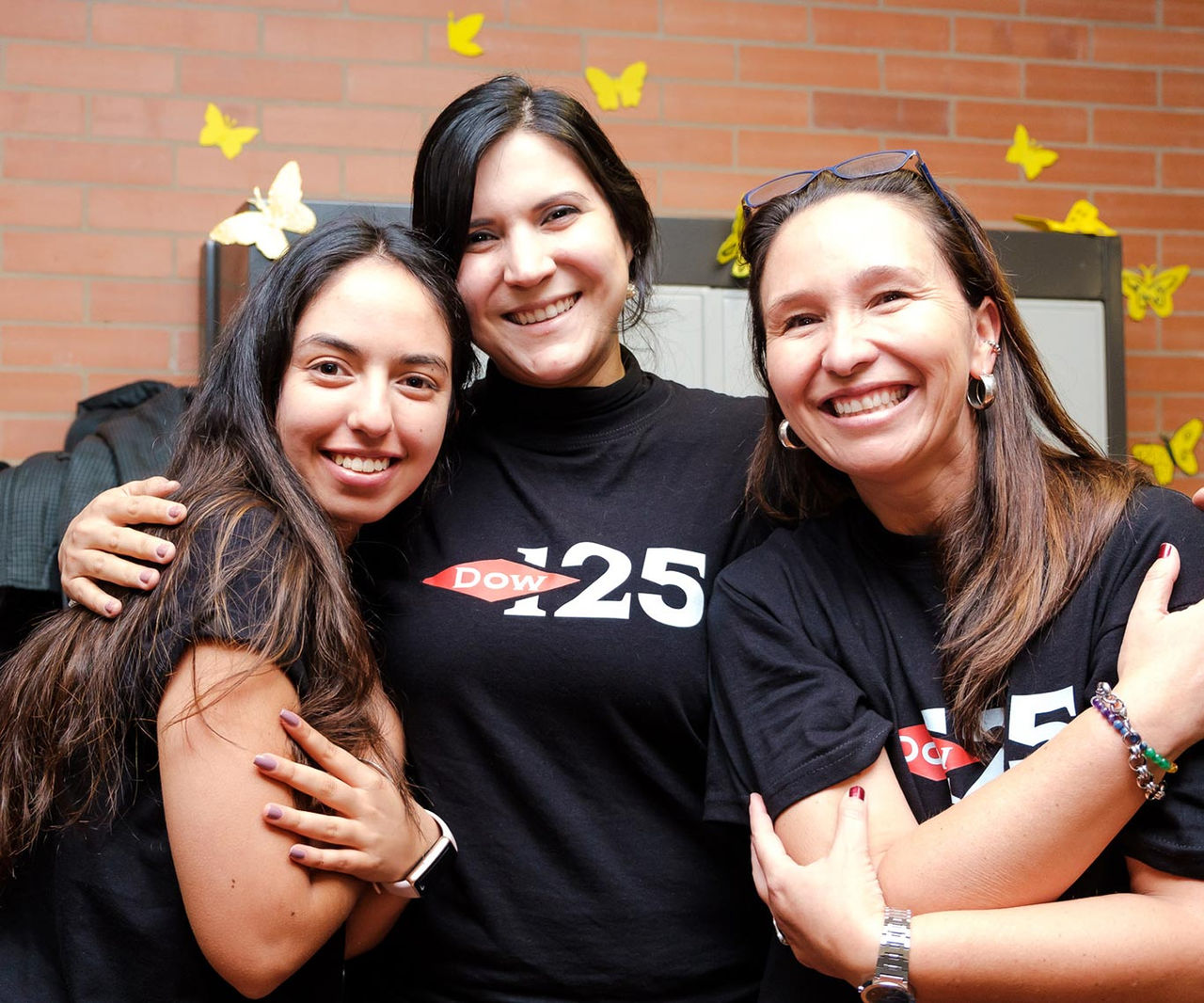 Three Dow colleagues pose for a picture