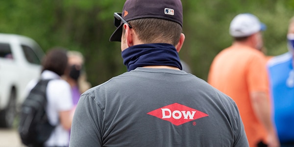 Man in Dow shirt