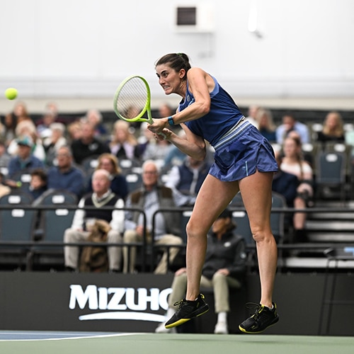 Woman playing tennis