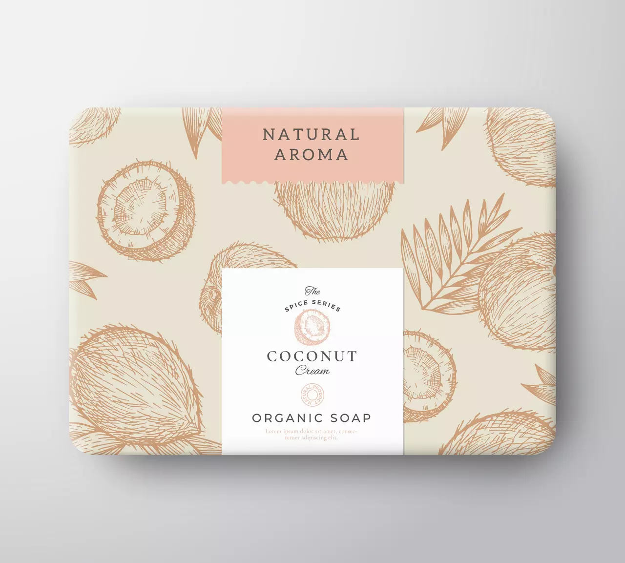 Flexible paper packaging with soap